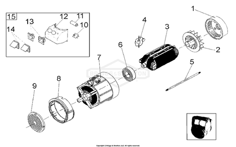 Part Location Diagram of 102107GS Briggs and Stratton Cover outlet hinged berker
